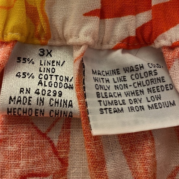 Z womens Sun Bay casual comfy floral plus size capris size 3X.  EUC - Picture 4 of 4